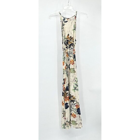 NEW XENIA BOUTIQUE maxi dress sleeveless slit sundress floral belt colorful 8 - Picture 6 of 11